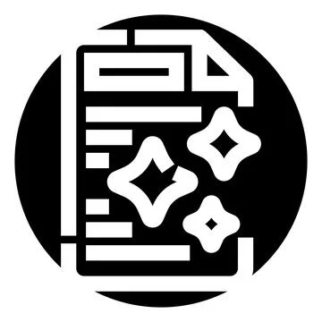 Ai generating clean content document icon Stock Illustration