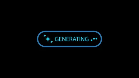 AI generating icon for ai animation, generate button 4k animation Stock Footage 306878415