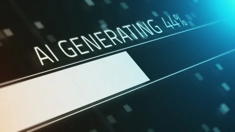 AI generating process on a computer screen Video stock 245614312