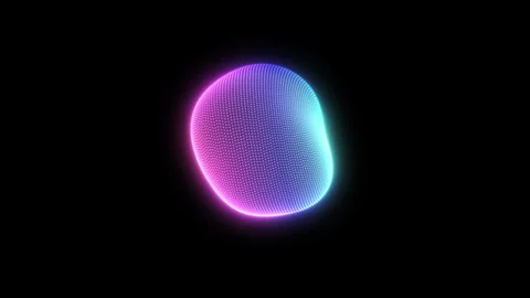 AI generating progress animation, abstract dynamic colourful 3D form Stock Footage 298299684