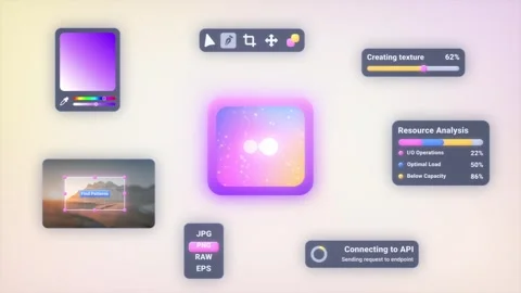 AI Generation Logo Reveal After Effects stock