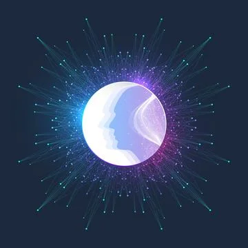 AI Generative Banner Concept In The Digital Style. Generative Ideas Design Stock Illustration