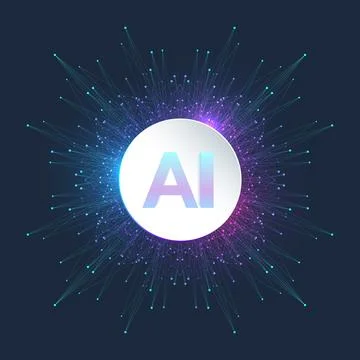 AI Generative Banner Concept In The Digital Style. Generative Ideas Design Stock Illustration