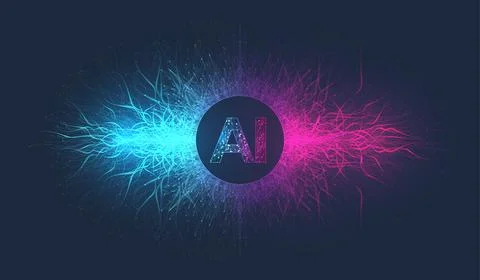AI Generative Banner Concept In The Digital Style. Generative Ideas Design Stock Illustration