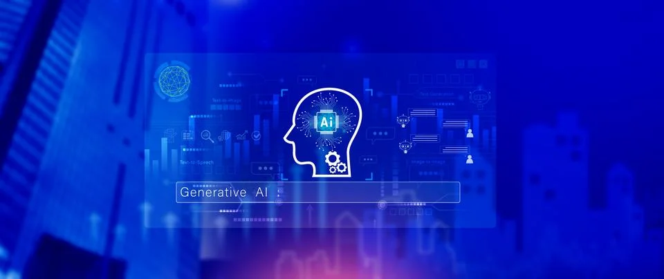 AI generative concept, using technology generative AI for working tools. Ch.. Stock Photos