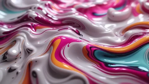 Ai generative surface of liquid swirling multicolor repeat pattern Stock Footage 253467512