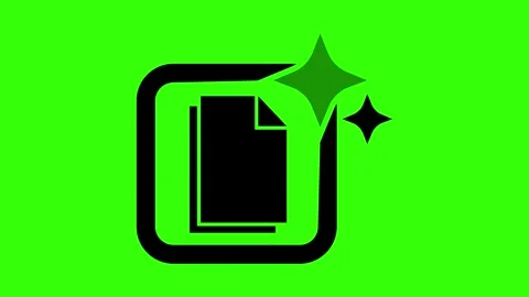 AI Generative Text Icon on Green Background Stock Footage 317643013