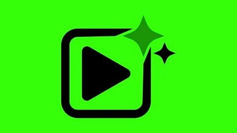 AI Generative Video Icon on Green Background Stock Footage 317643011