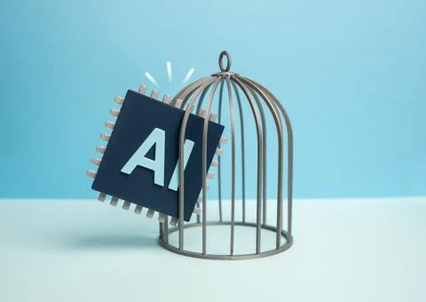 AI is getting out of control. Artificial intelligence technologies are beco.. Stock Photos