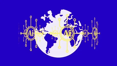 Ai globe animation Stock Footage 304801544