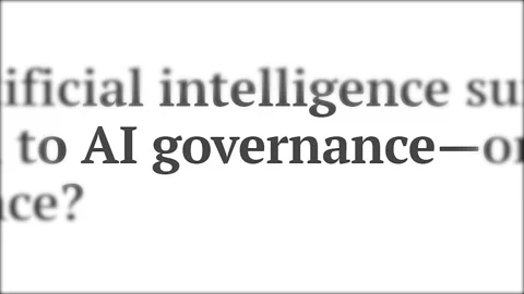 Ai governance in headlines 스톡 동영상 309005119