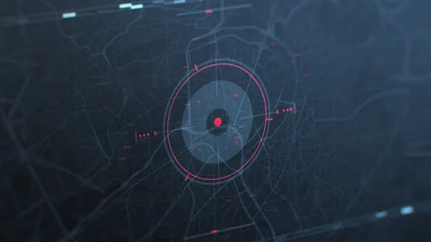 Ai GPS location scanning interface. SIM card tracking and following 스톡 동영상 154272406