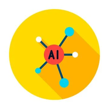 AI Graph Circle Icon Stock Illustration