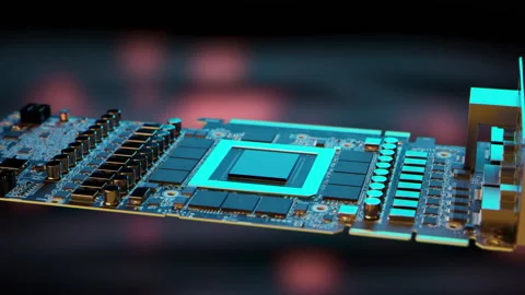 AI Graphics Card For Machine Learning Data Flow Neural Network Stock Footage 327788188