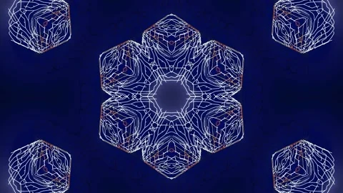 Ai growing geometric pattern of lines. Building solution by artificial Stock Footage 161360881