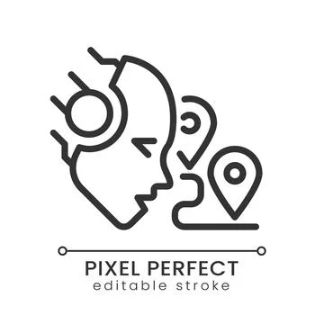 AI guides pixel perfect linear icon Illustrazione stock