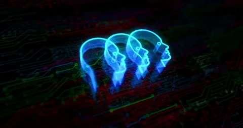 Ai head artificial intelligence symbol digital concept Stock Footage 325718578