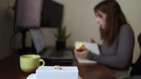 AI helps student study Stock Footage 337570602