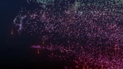 AI Hologram Dissolve Tech Background Stock Footage 308147789