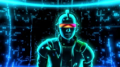 Ai Hologram Human Background Видео 344091974