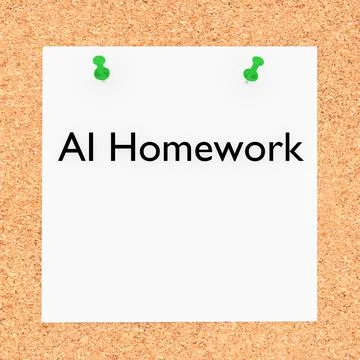 AI Homework concept Stock Illustration