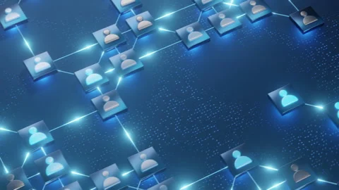 AI HR Recruitment Background with Candidate Network and Data Flow Stock Footage 337186763