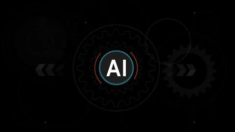 Ai With HUD Design element Stock Illustration