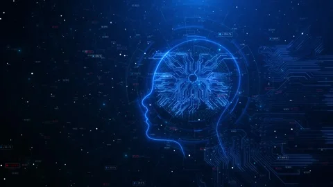 AI Human Brain Technology Background Stock Footage 340084299