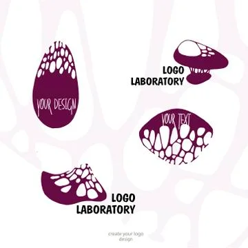 AI Human brain - vector logo template concept illustration. Neuro labaratory Stock Illustration