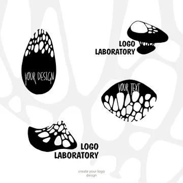AI Human brain - vector logo template concept illustration. Neuro labaratory Stock Illustration