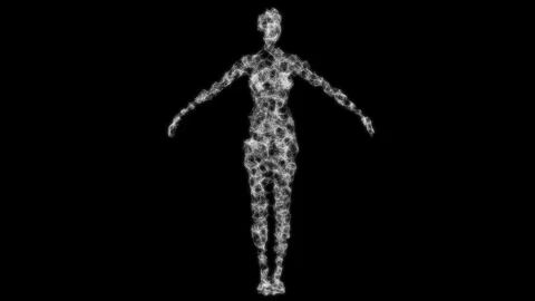 AI humanoid being made by an algorithm. Video stock 312455141