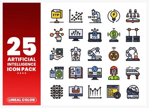 AI Icon Pack Stock Illustration