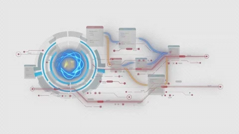 AI icon provide access information, digital chatbot concept. Stock Footage 280888096