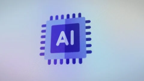 AI Icon Sign In Computer Screen Window Stock Footage 330444656