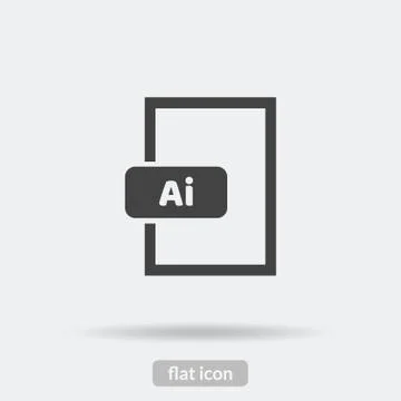 Ai icon, Vector is type EPS10 Stock Illustration