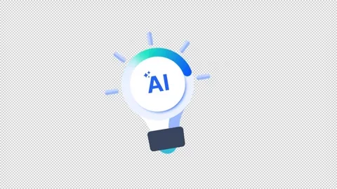 AI Idea Light Bulb Icon Stock Footage 341889019