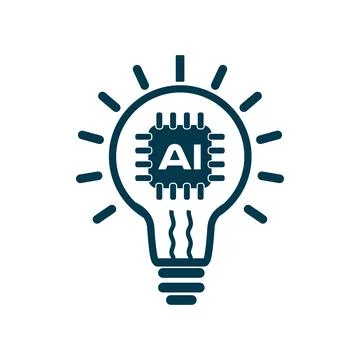 AI idea process in technology artificial intelligent symbol for UI of wep, .. Stock Illustration