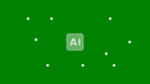 AI Identifying Hidden Patterns - Green Screen, 7.5% Gray Stock Footage 337626445
