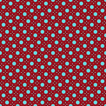 Ai illustration of an intricate abstract pattern of alternating blue and red dot Stockillustratie