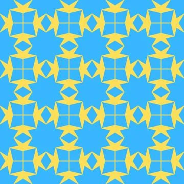 AI illustration of vivid pattern consisting of three rows of alternating blue an Stock Illustration