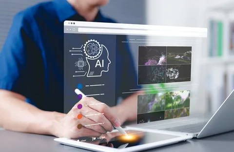 AI image creation technology. Foto stock