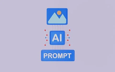 AI Image Generation Design for Modern Technology and Computing Concepts Stock Illustration