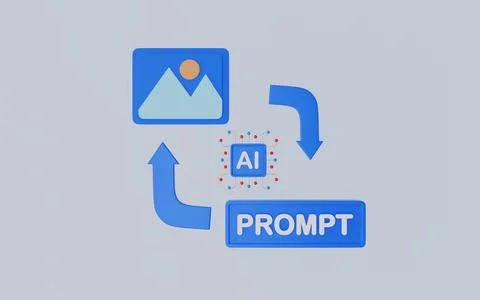 AI Image Generation Design for Modern Technology and Computing Concepts イラスト素材