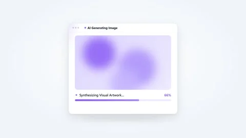 Ai image generation progress of 3d geometric shapes rendering. 4K 動画素材 348301105
