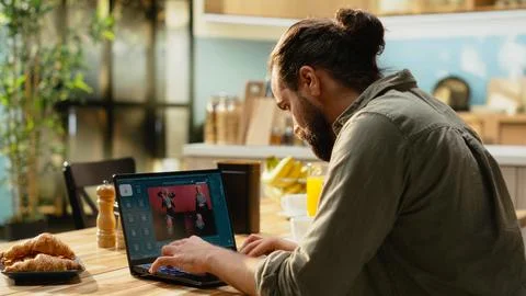 AI image generator, chatbot assistant on laptop, artificial intelligence Stock Photos
