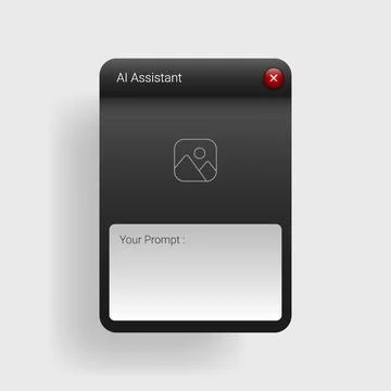 AI Image Generator Mobile App Interface Template Stock Illustration