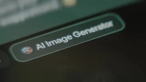 AI Image Generator option, macro view Stock Footage 292405727