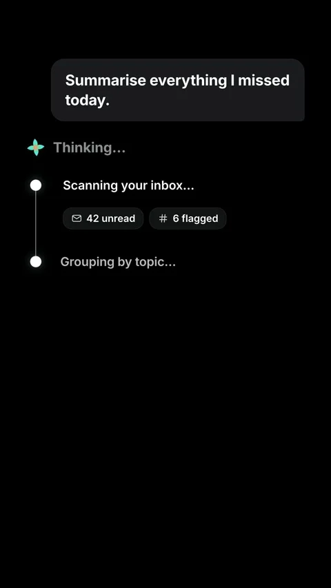 AI Inbox Digest User Interface Animation Email Summary Visualization Unread Stockbeeldmateriaal 342236607