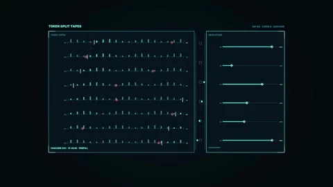 AI Inference Token Processing HUD Seamless Loop Stock Footage 342125153