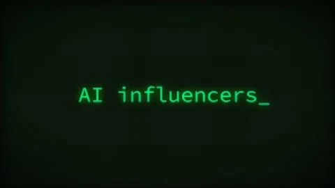 AI Influencers, Typing Text, Retro Computer Screen Stock Footage 310550074